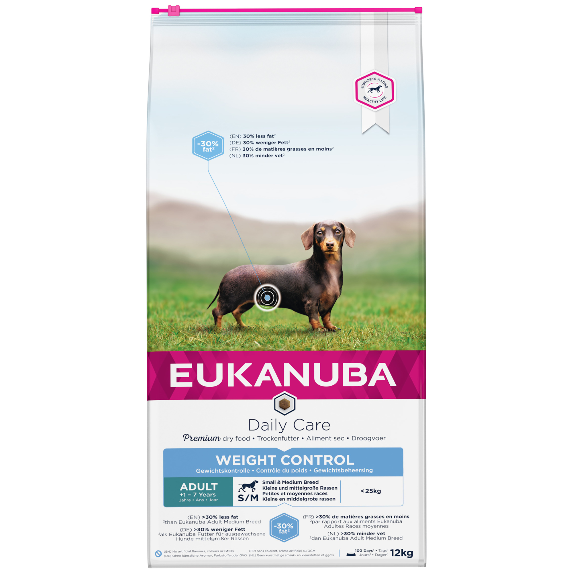 Eukanuba Daily Care Adult Small Medium Weight Control Dry Dog Food Chicken 12kg