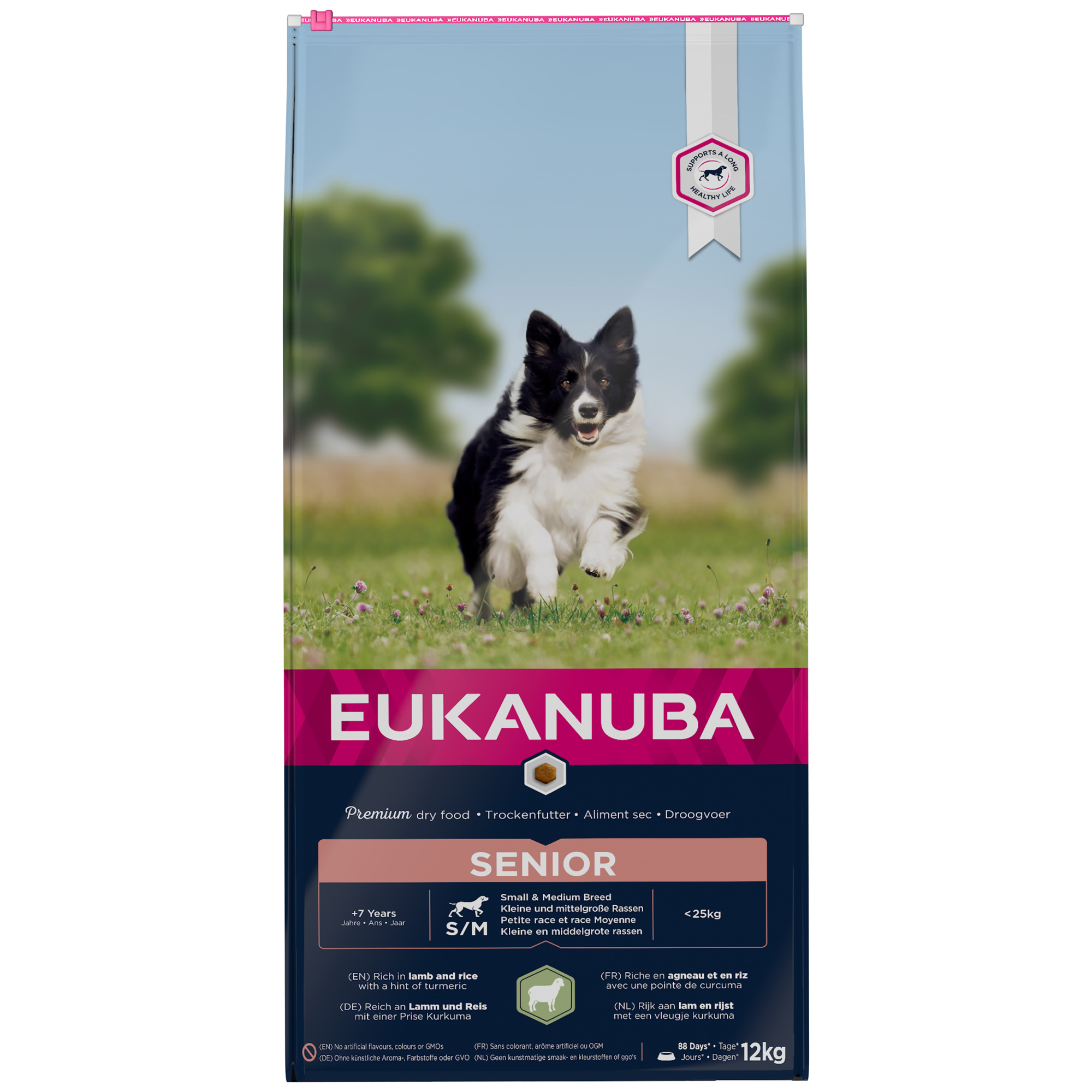 Eukanuba Senior Small Medium Dry Dog Food Lamb & Rice 12kg