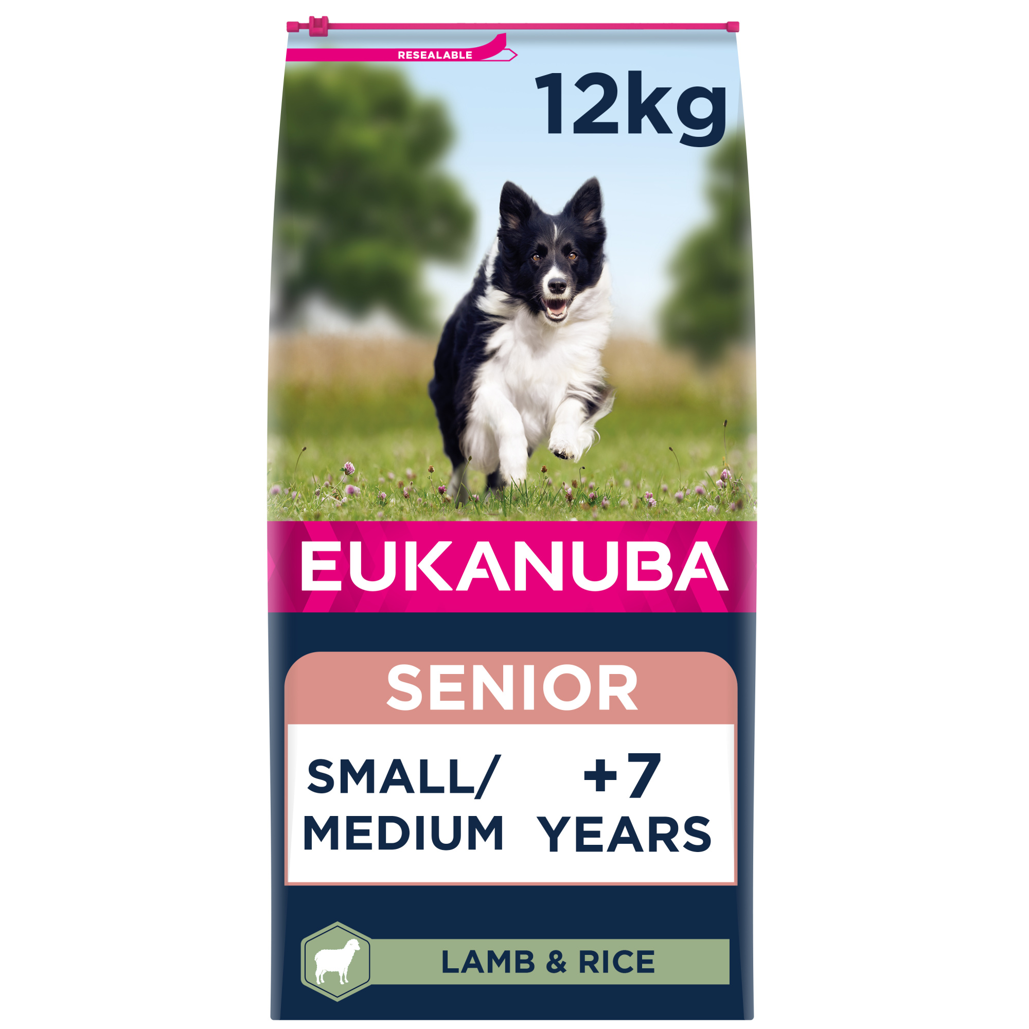 Eukanuba Senior Small Medium Dry Dog Food Lamb & Rice 12kg