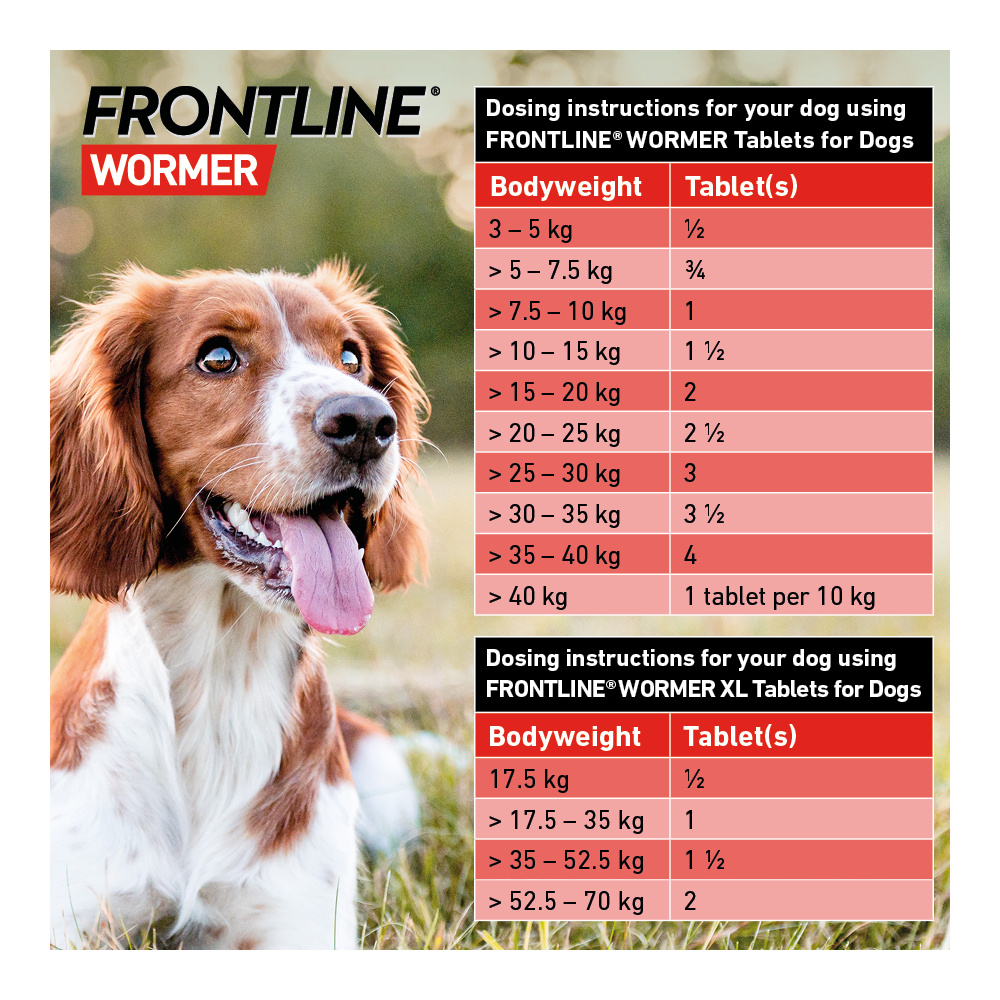 FRONTLINE WORMER Treatment Dog - Pack of 2