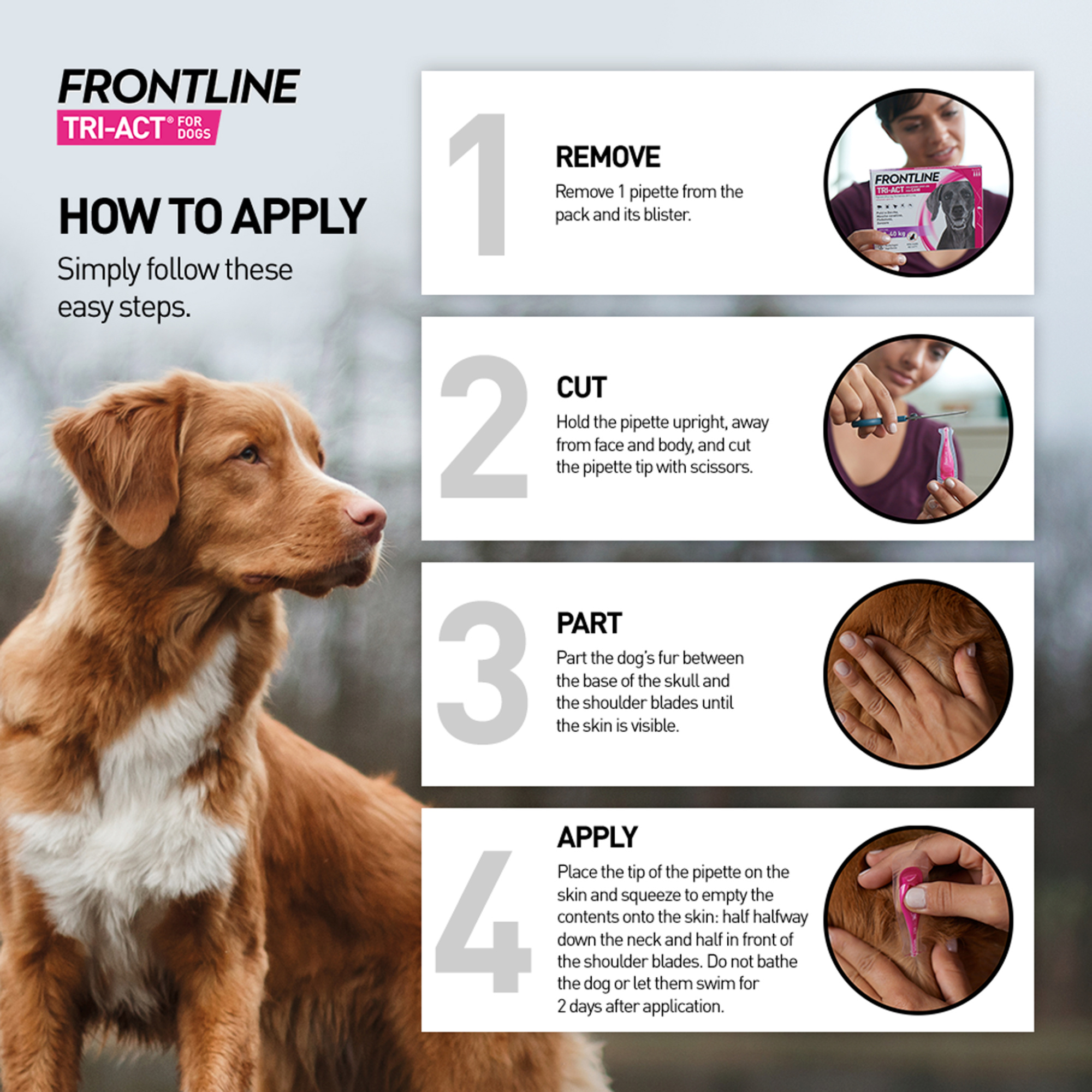 FRONTLINE TRI-ACT Flea & Tick Treatment Dog 