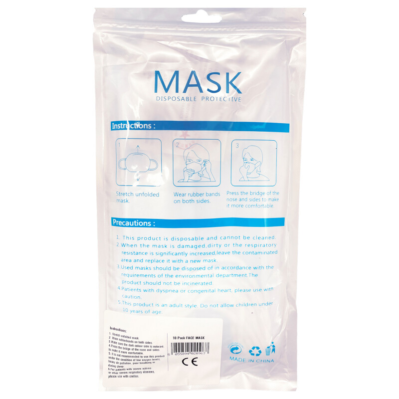 Disposable Face Mask 10 pack