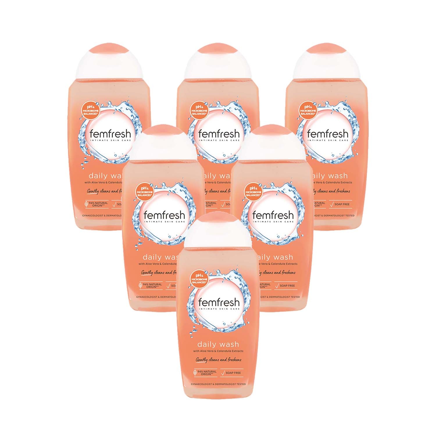 Femfresh Intimate Wash 250ml x6