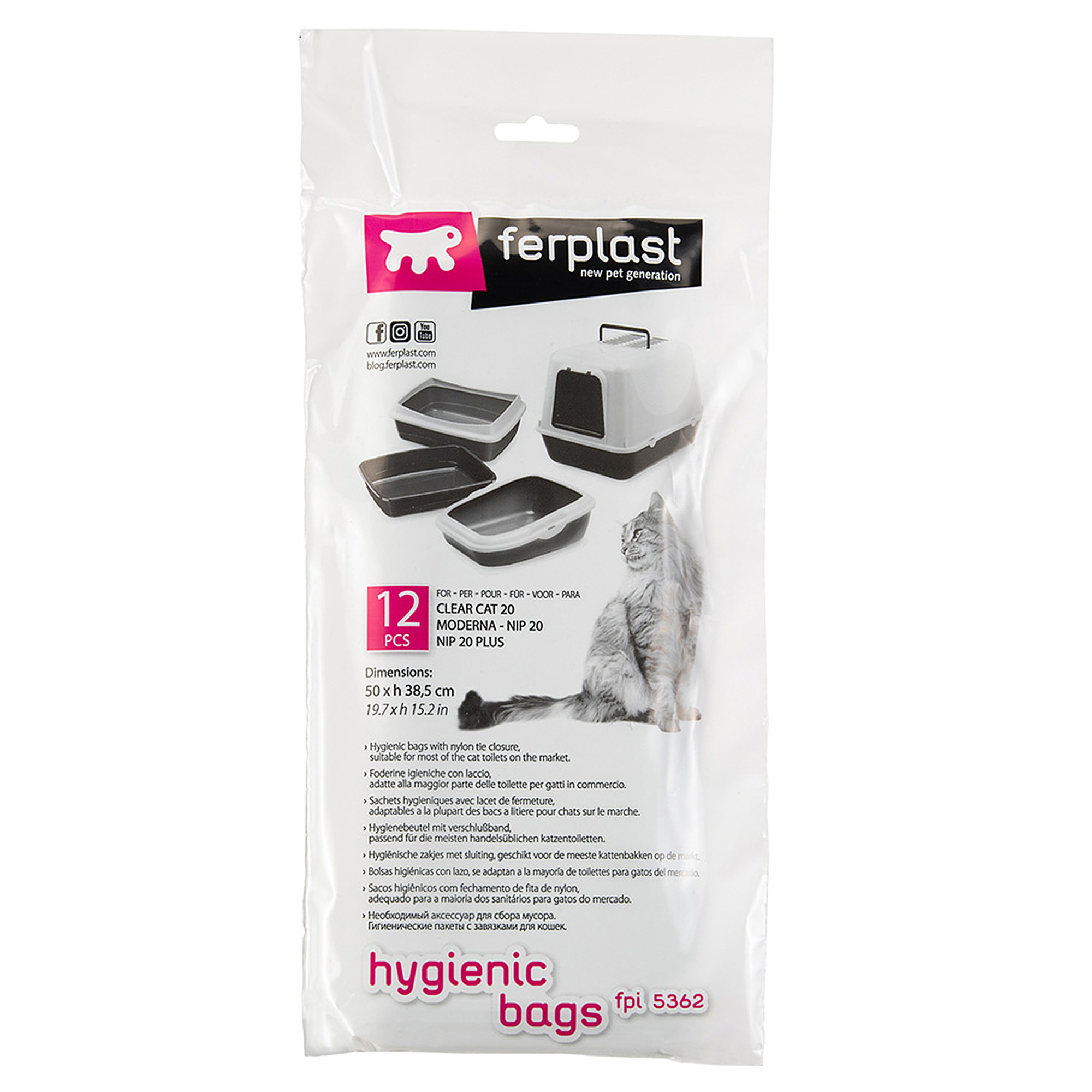 Ferplast Cat FPI 5362 Hygienic Bags Large x 12 210G