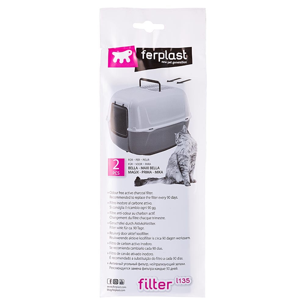 Ferplast Cat L135 Filters for Cat Toilets 68G