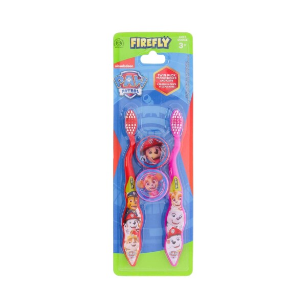 Firefly Paw Patrol Toothbrush Twin Pack with Caps