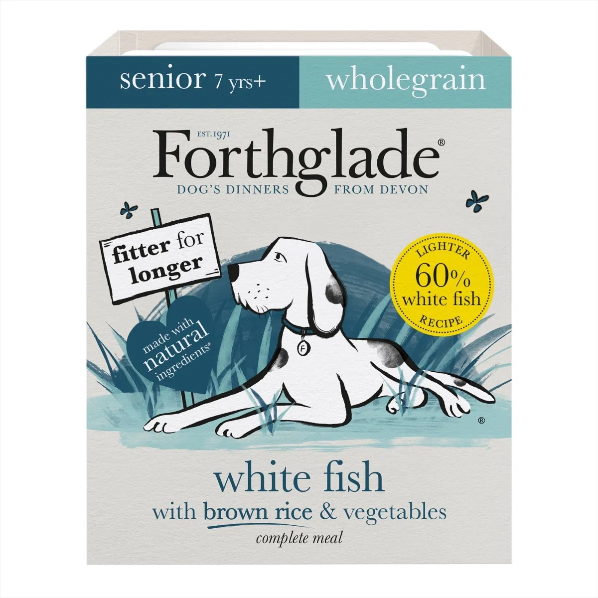 Forthgalde Senior Dog Complete Wholegrain White Fish Brown Rice & Veg 395g 18pk