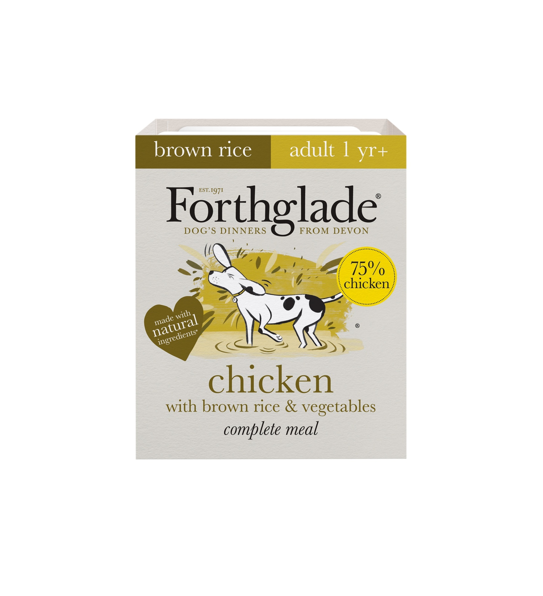 Forthglade Adult Dog Complete Chicken Brown Rice & Veg 395g 18pk