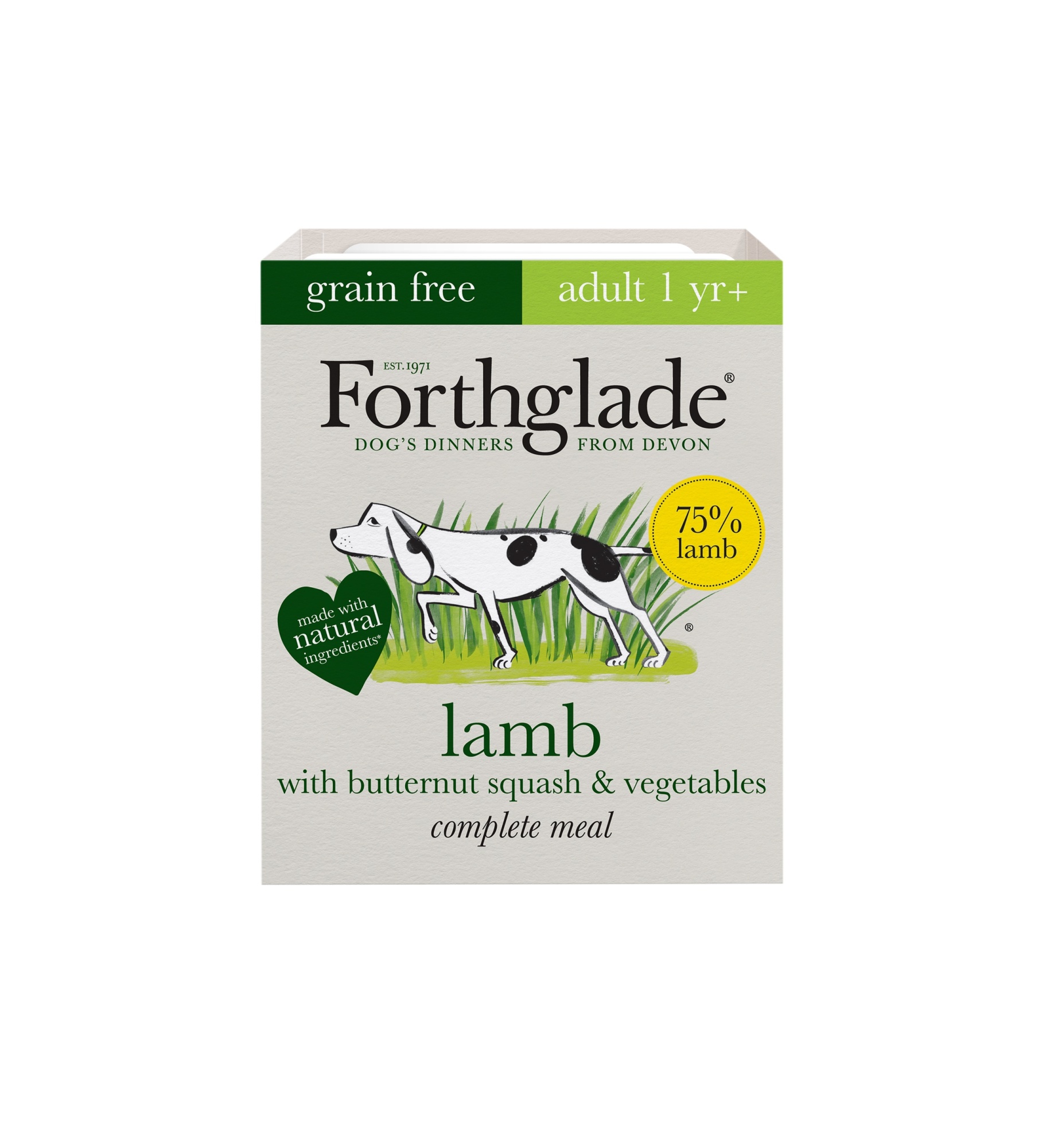 Forthglade Adult Dog Grain Free Complete Lamb Butternut Squash & Veg 395g 18pk