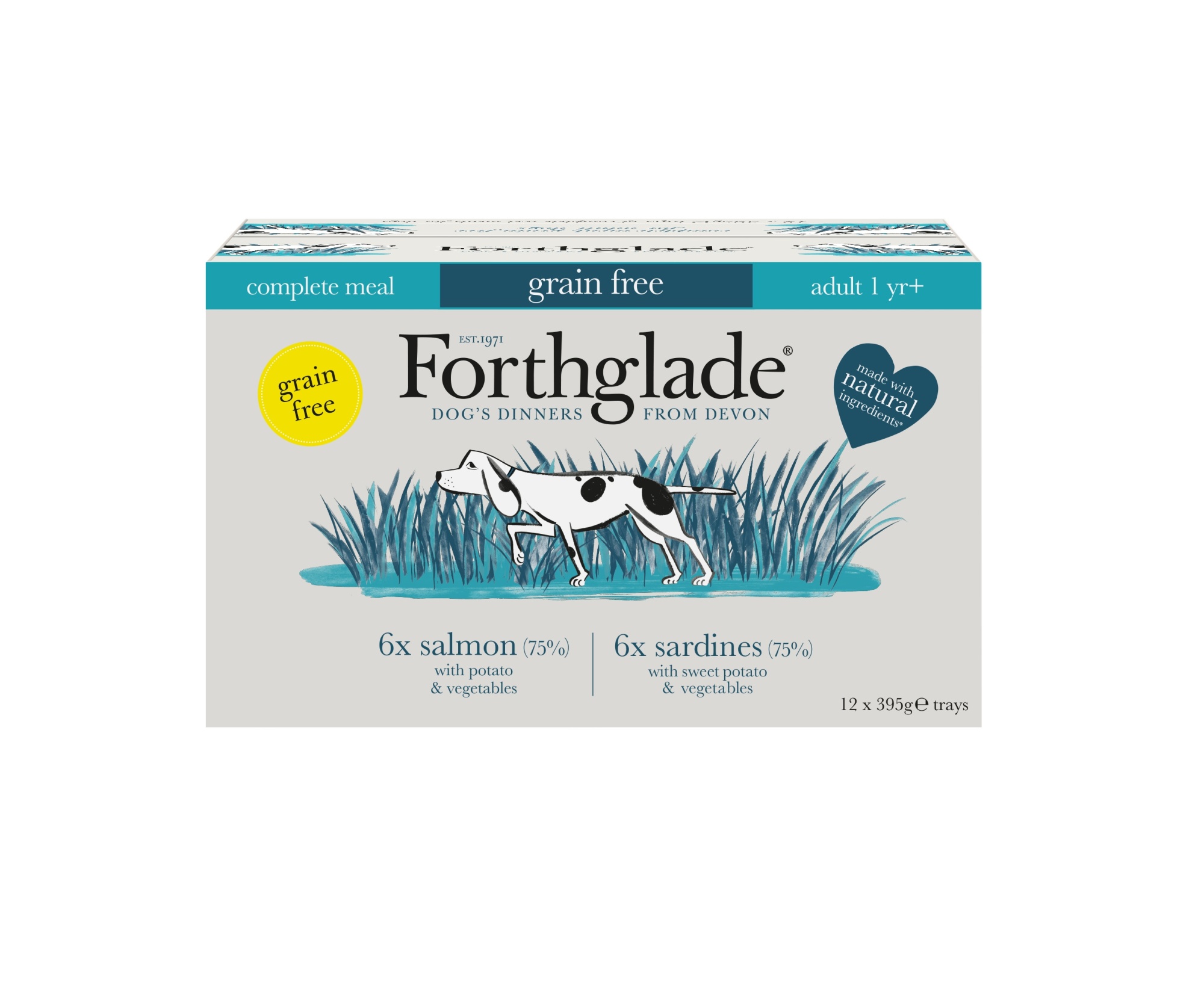 Forthglade Adult Dog Grain Free Complete Salmon & Sardines 395g 12pk