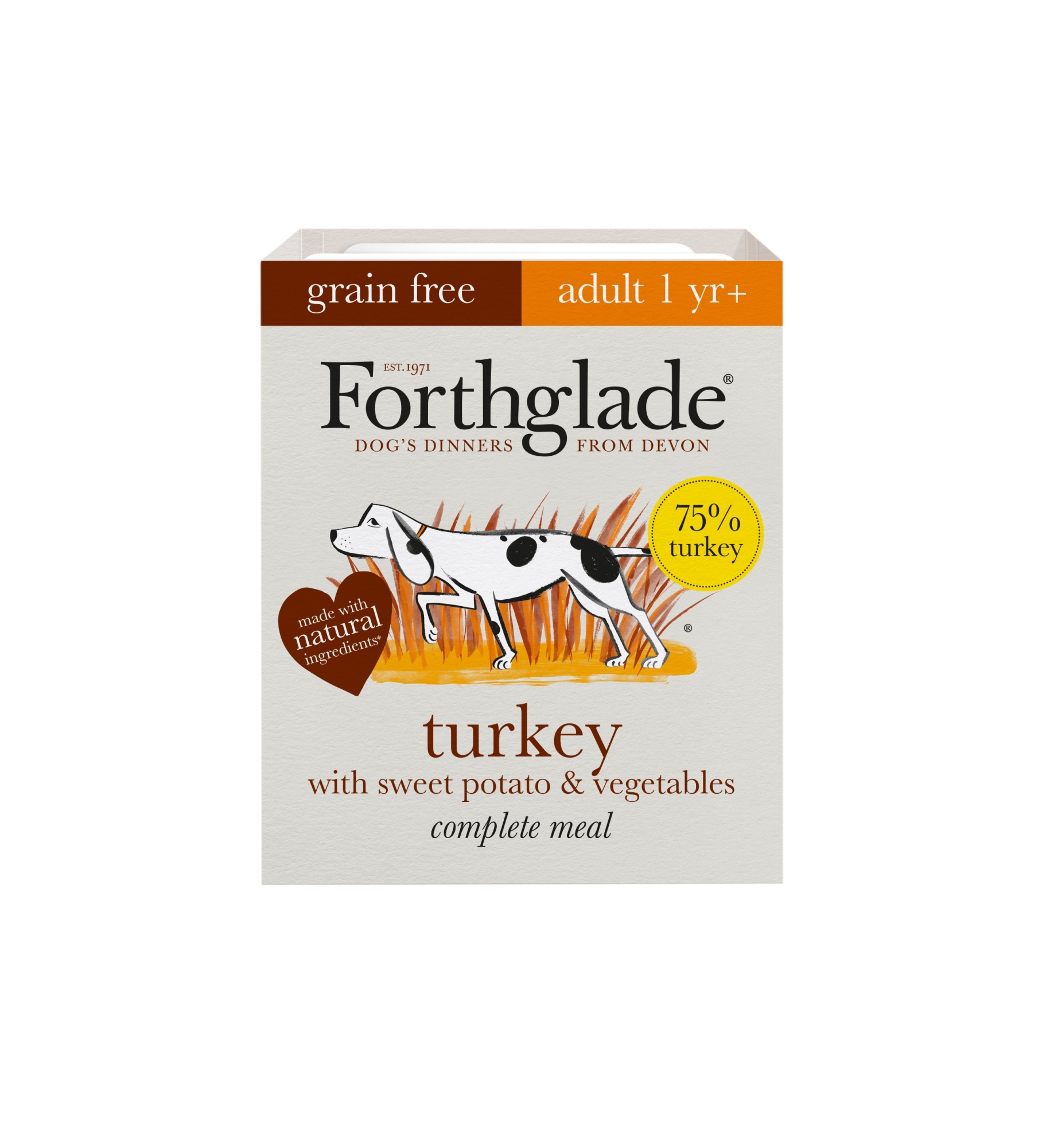 Forthglade Adult Dog Grain Free Complete Turkey Sweet Potato & Veg 395g 18pk