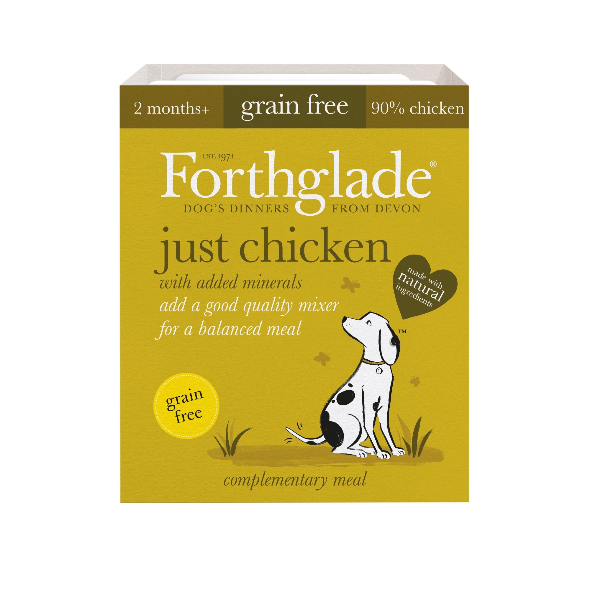 Forthglade Adult Dog Grain Free Just 90% Chicken 395g 18pk