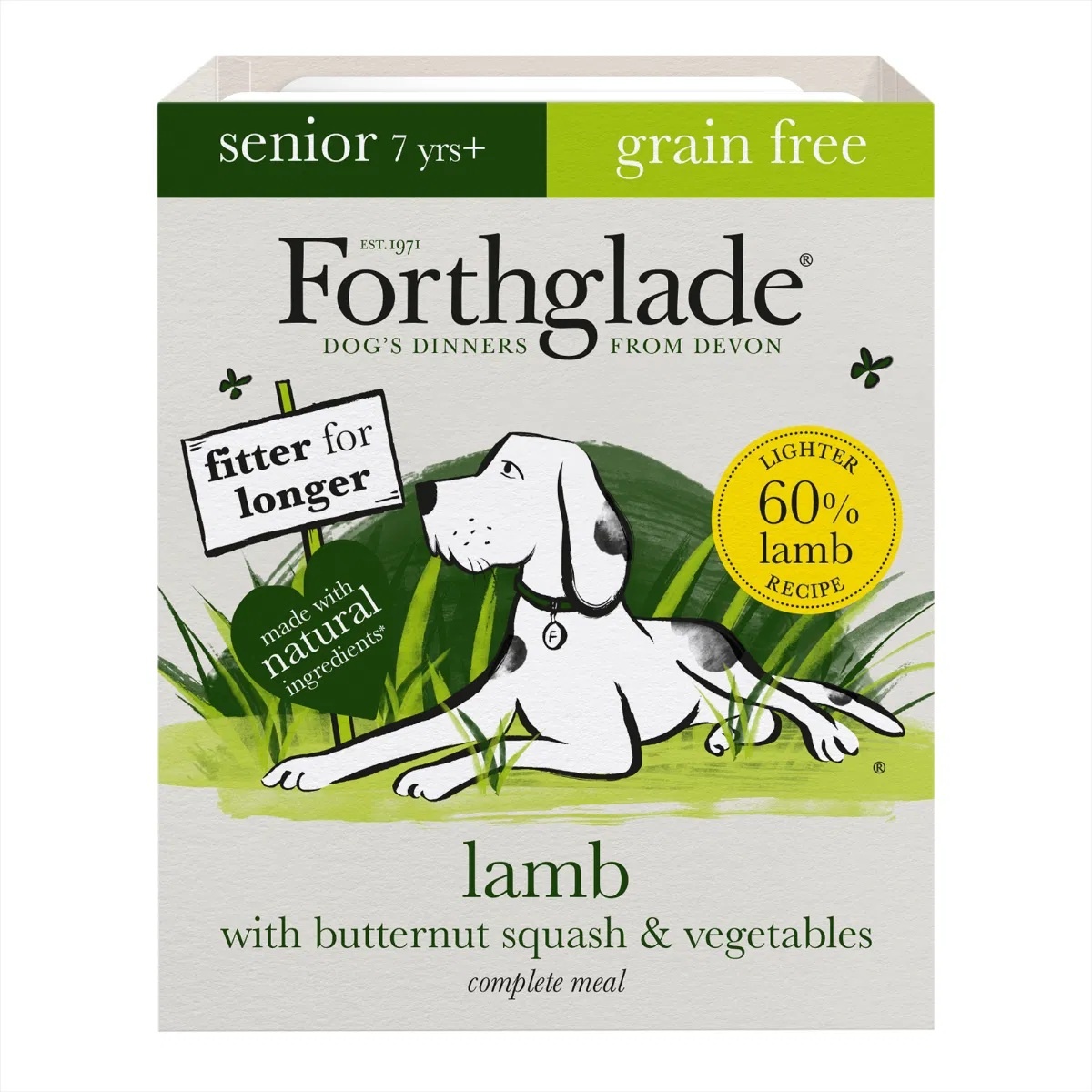 Forthglade Grain Free Senior Complete Lamb Butternut Squash & Veg 395g 18pk
