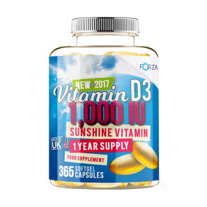  Forza Vitamin D3- 365 Softgels 