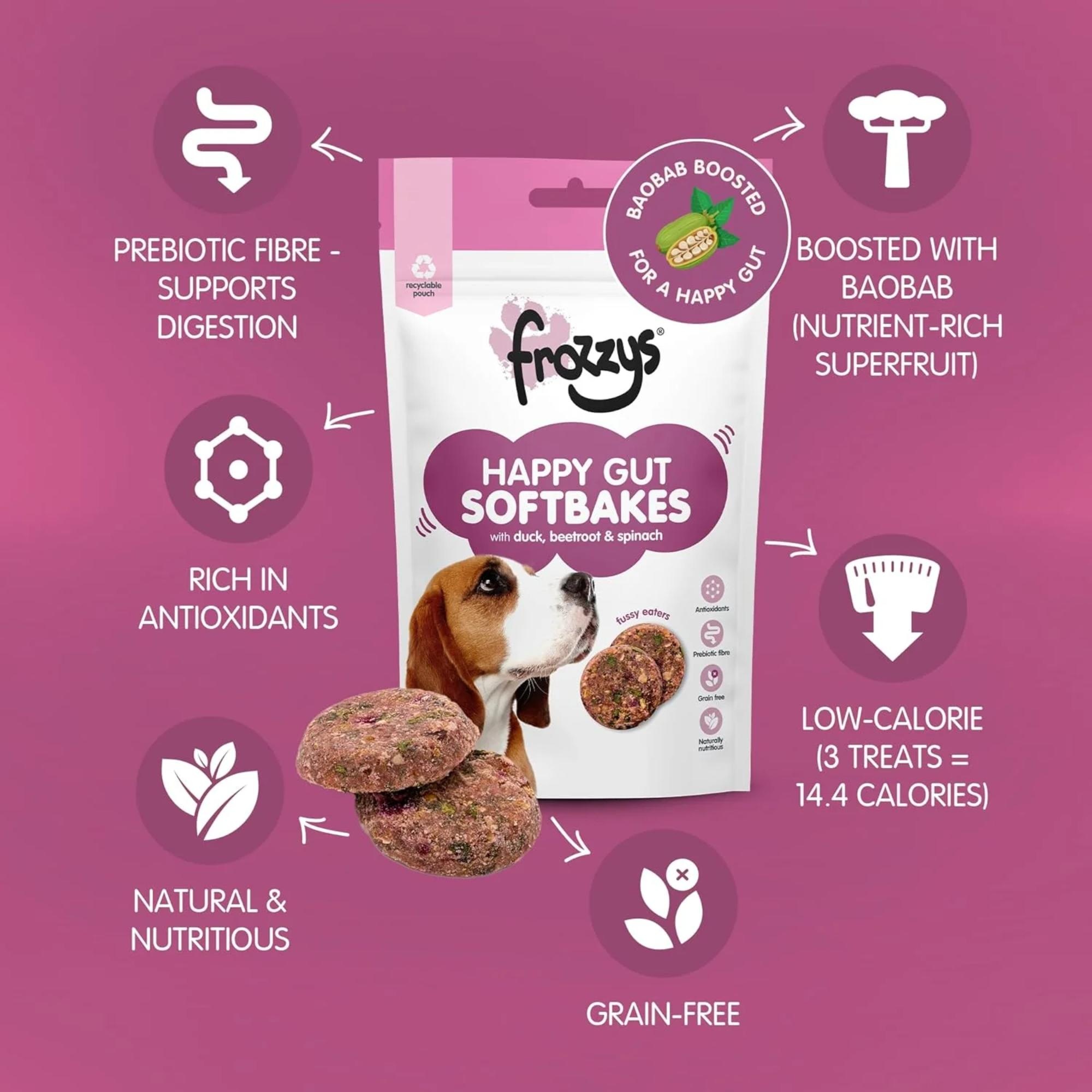 Frozzys Happy Gut BAOBAB Duck  Beetroot & Spinach Flavour