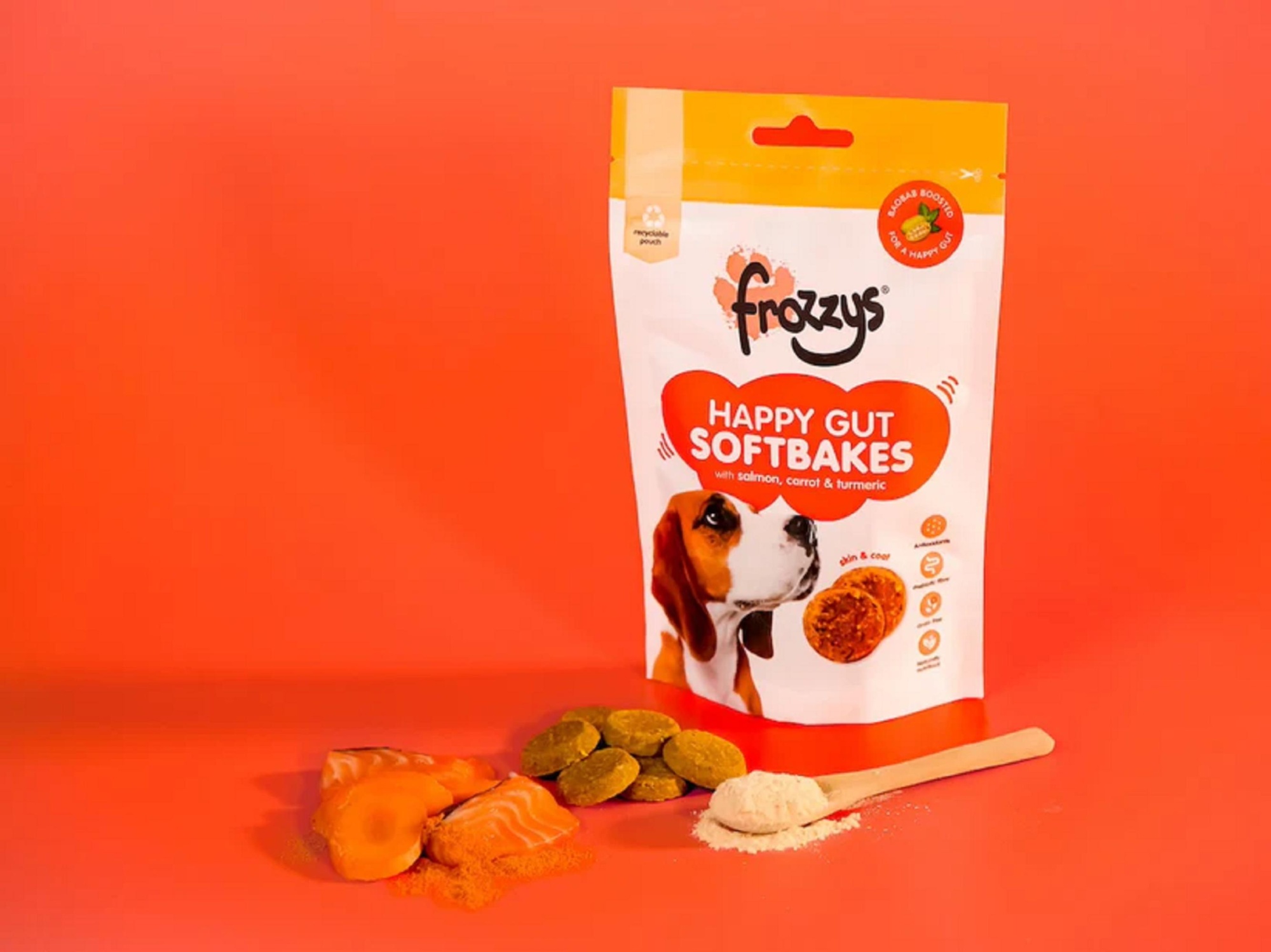 Frozzys Happy Gut BAOBAB Salmon Carrot & Tumeric Flavour