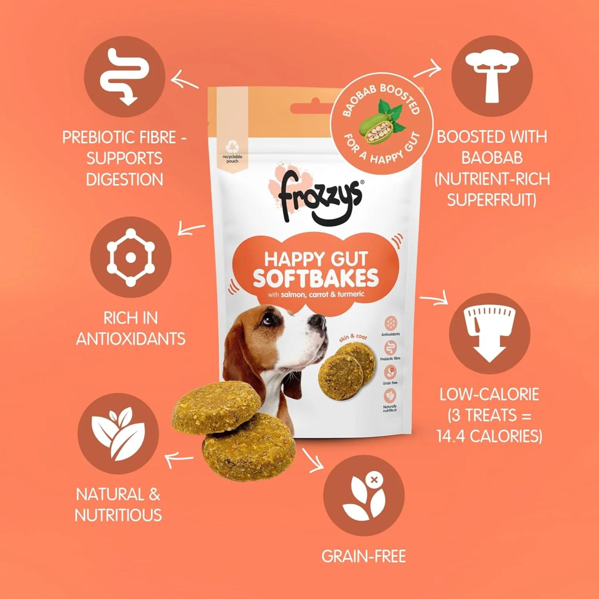 Frozzys Happy Gut BAOBAB Salmon Carrot & Tumeric Flavour