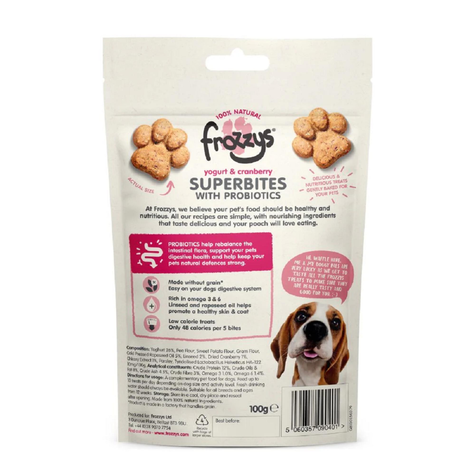 Frozzys Superbites with Probiotics Yogurt & Cranberry
