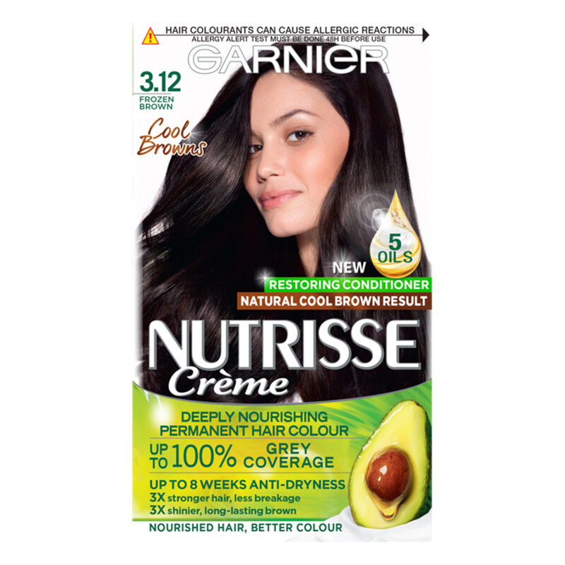 Garnier Nutrisse 3.12 Cool Frozen Brown Permanent Hair Dye
