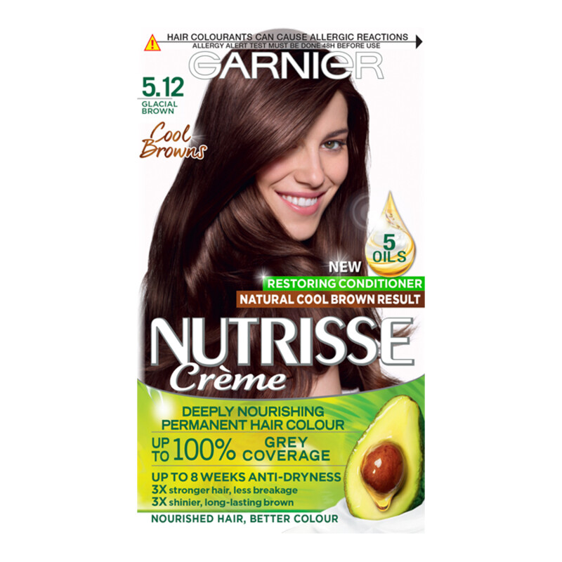 Garnier Nutrisse 5.12 Cool Glacial Brown Permanent Hair Dye