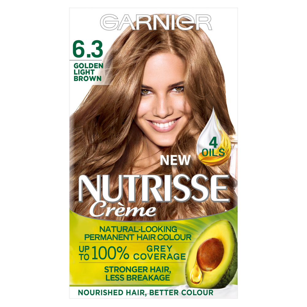 Click to view product details and reviews for Garnier Nutrisse Creme 63 Golden Light Brown Hair Dye.