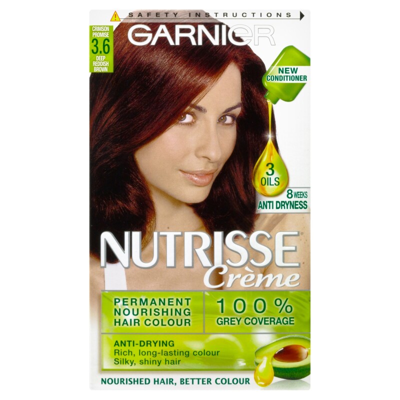 LOreal Garnier Nutrisse 3.6 Deep Reddish Brown Permanent Hair Dye