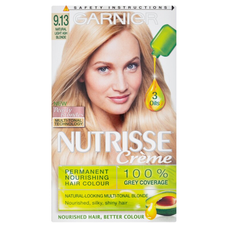 LOreal Garnier Nutrisse Permanent Hair Dye Light Ash Blonde 9.13