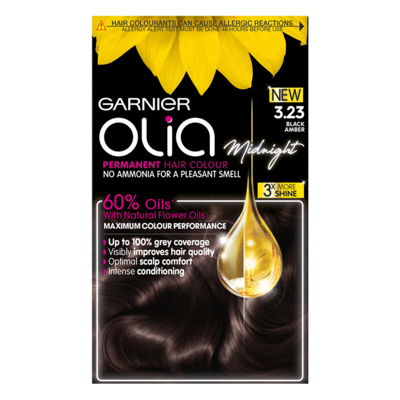 Garnier Olia Midnight 3.23 Black Amber Permanent Hair Dye