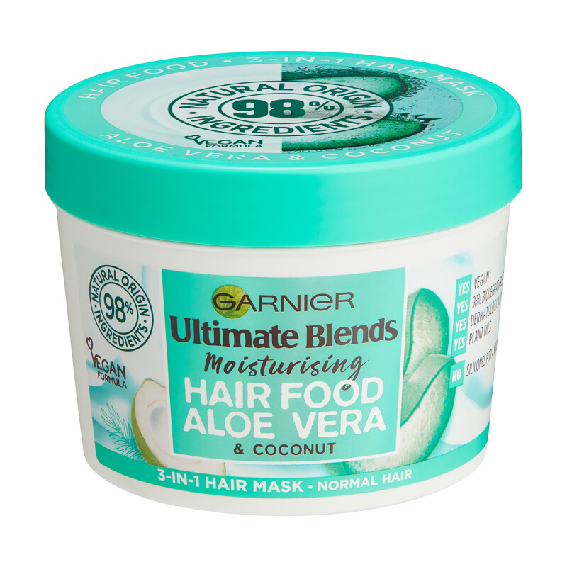 Garnier Ultimate Blends Hair Food Aloe Vera 3-in-1 Normal Hair Mask Treatment 