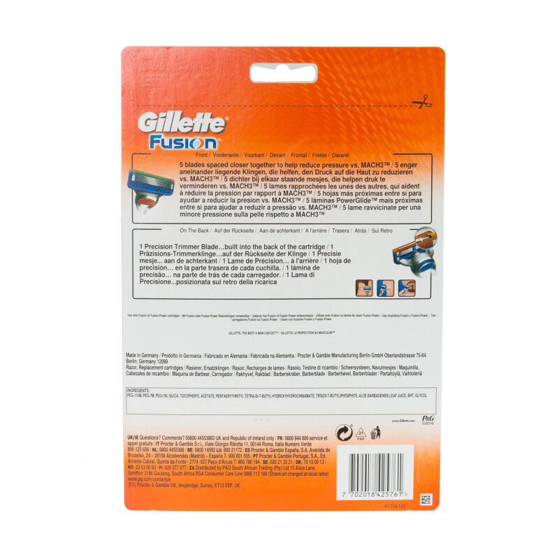 Gillette Fusion Manual Razor + 10 Blades