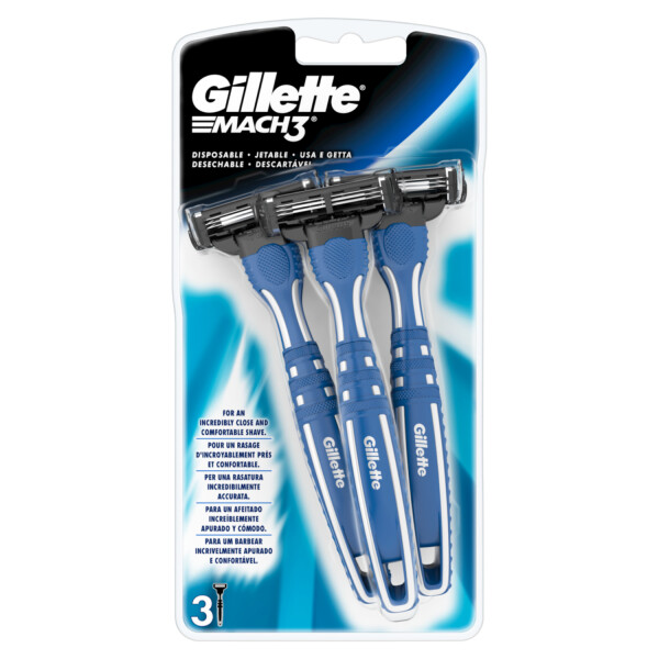 Gillette Mach 3 Disposable Razor 3 Pack 3 Razors | Pharmacy2U