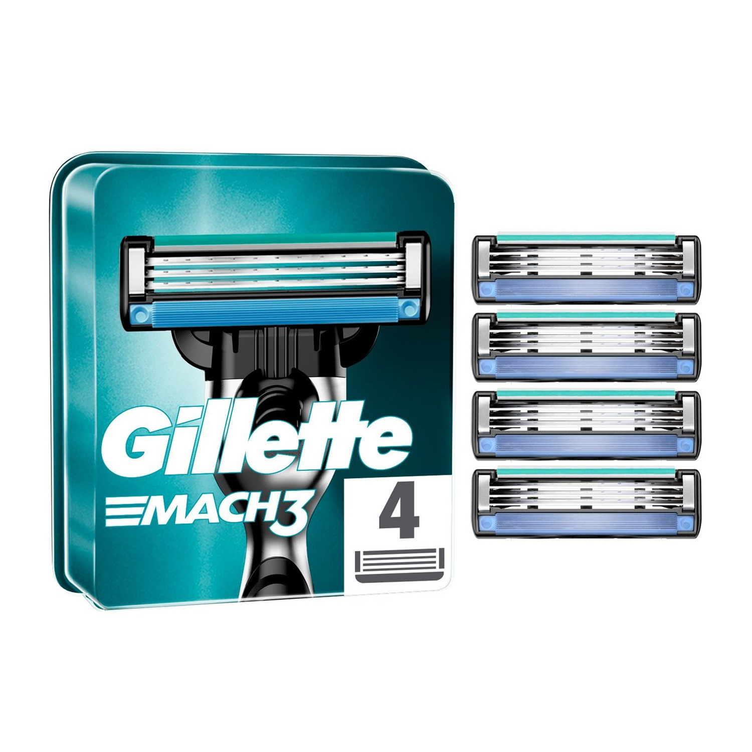 Gillette Mach3 Blades 4 Cartridges | x3 Pack