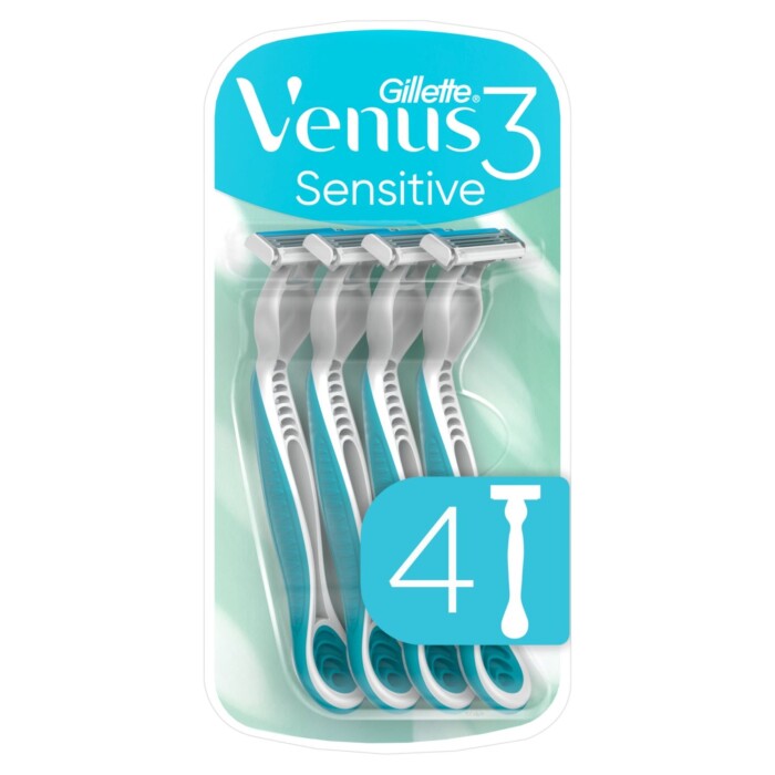 Image of Gillette Venus3 Sensitive Disposable Razors 4 Pack