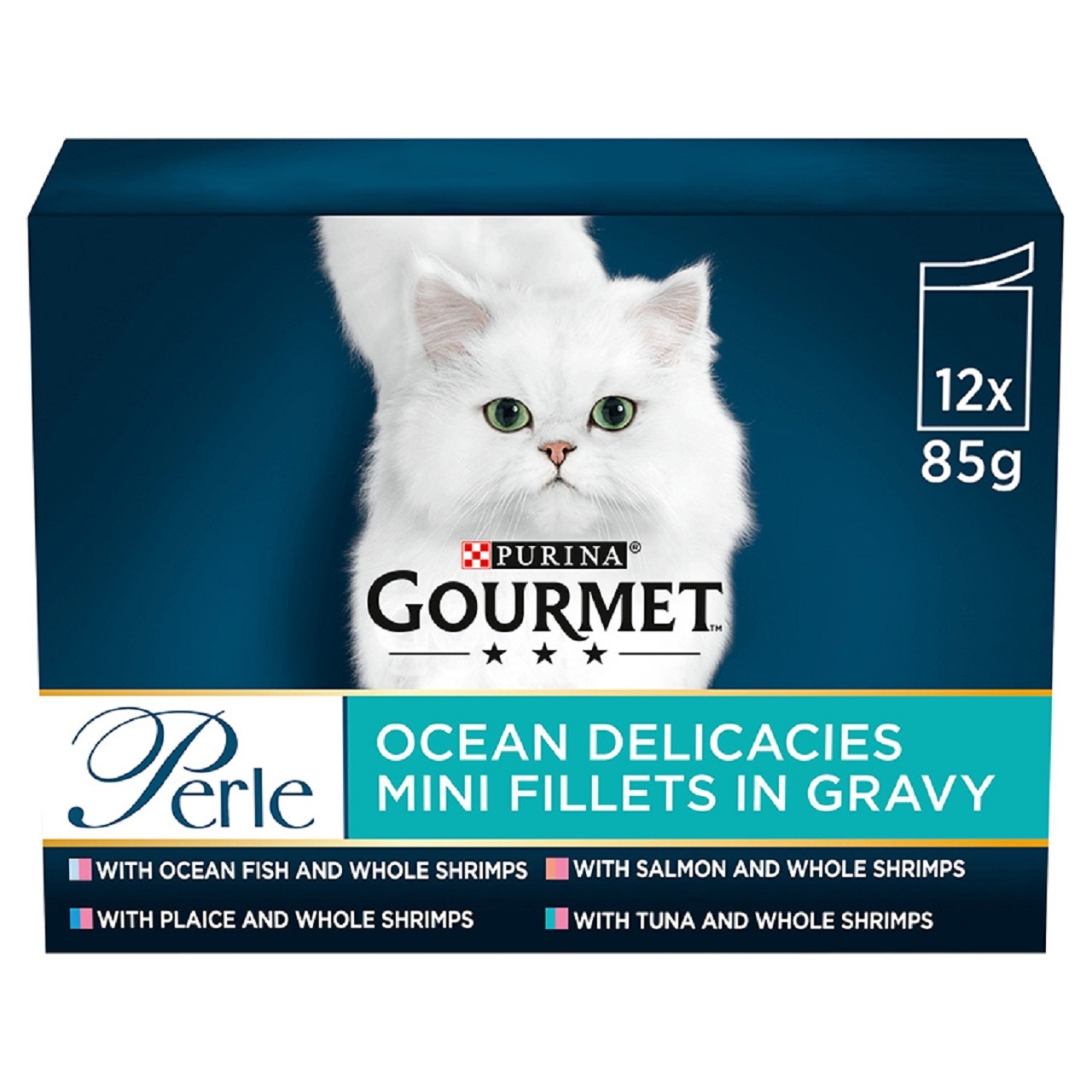 Gourmet Perle Adult Cat Wet Food Pouch Ocean Delicacies 12x85g