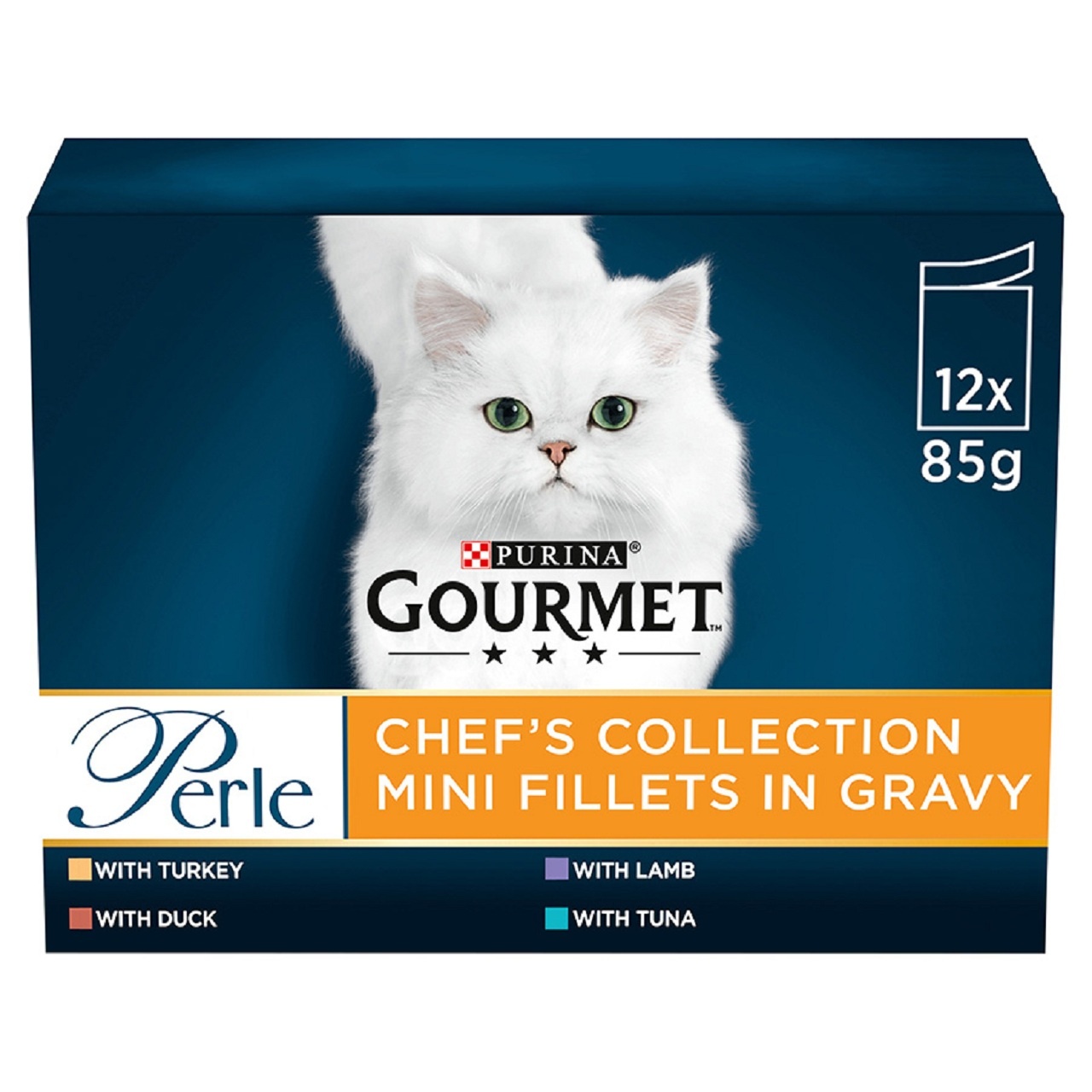 Gourmet Perle Adult Wet Cat Food Chef's Collection in Gravy 12x85g