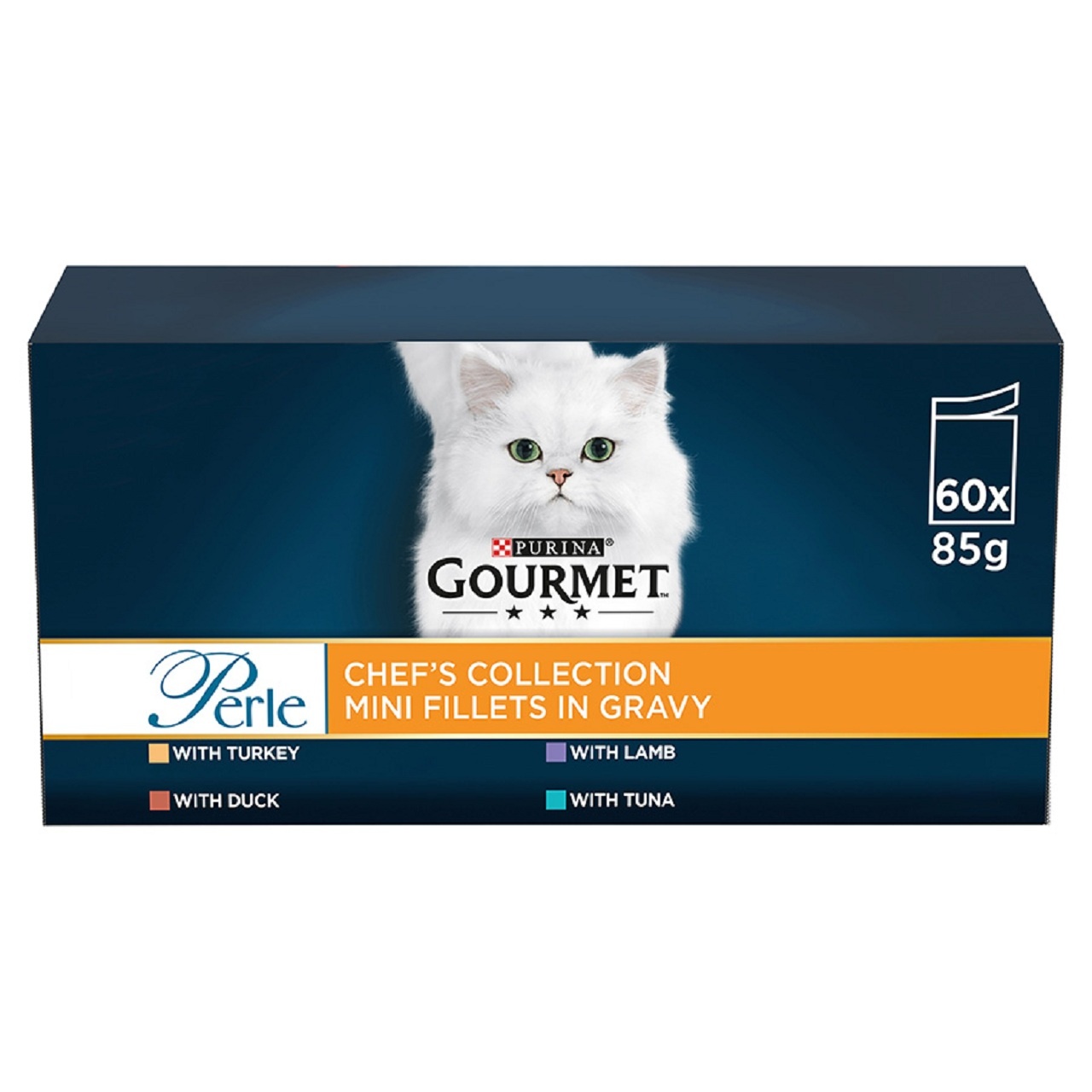 Gourmet Perle Adult Wet Cat Food Chef's Collection in Gravy 60x85g