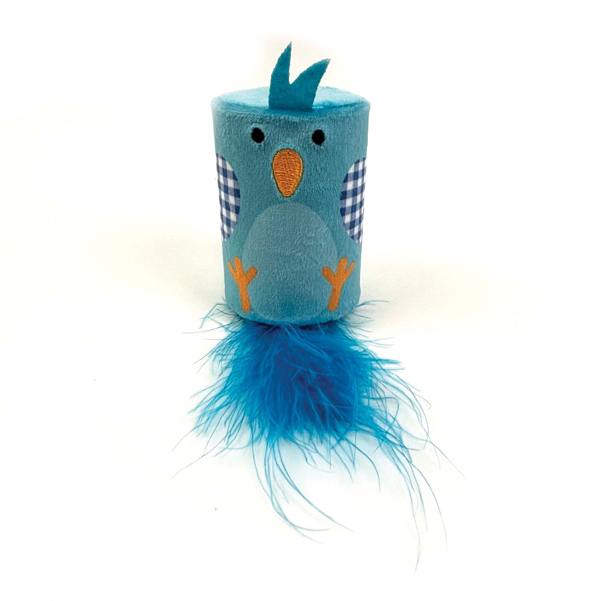 Happy Pet Tabby Patch Bluebird Rattle & Roll Cat Toy