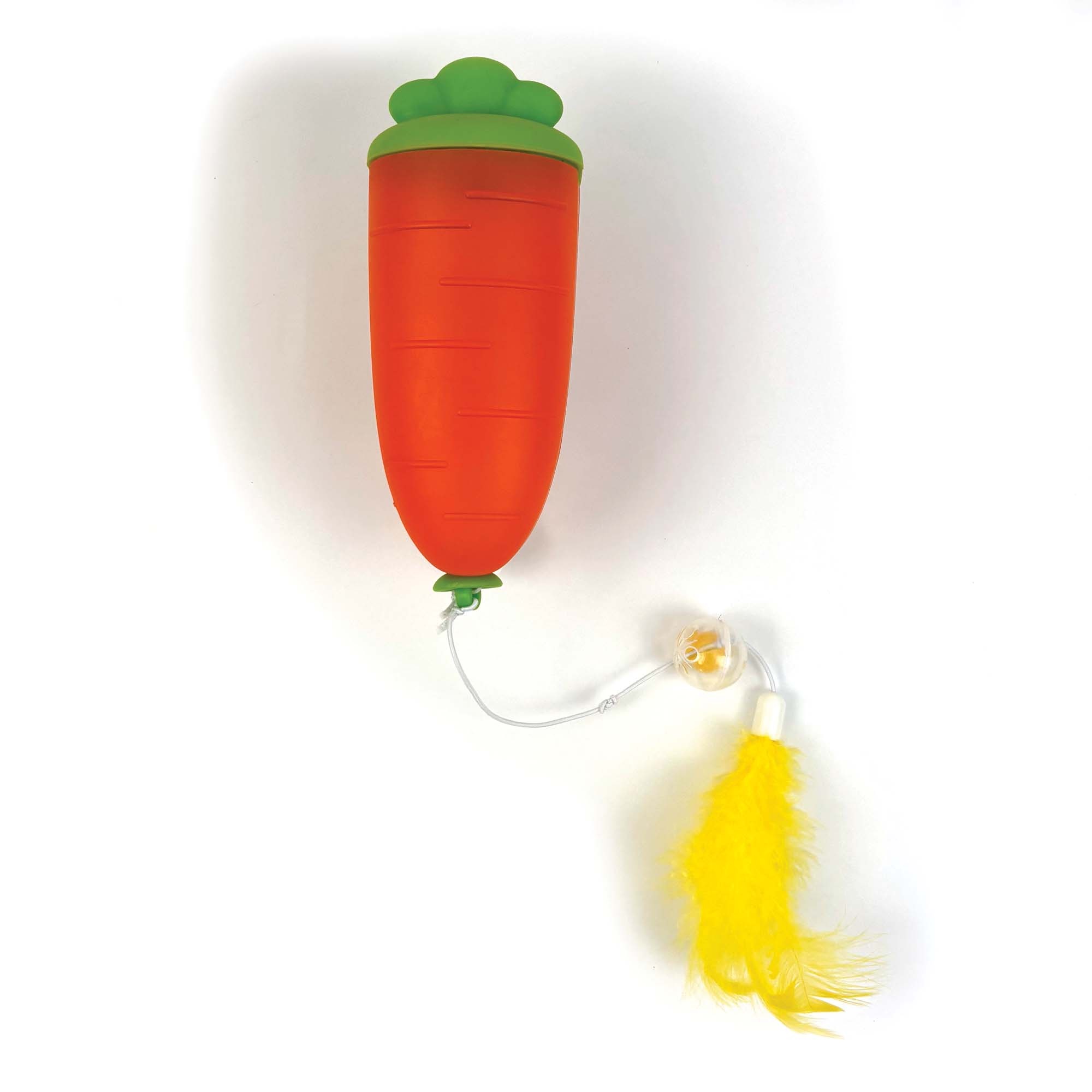 Happy Pet Tabby Patch Carrot Cat Treat Dispenser Toy