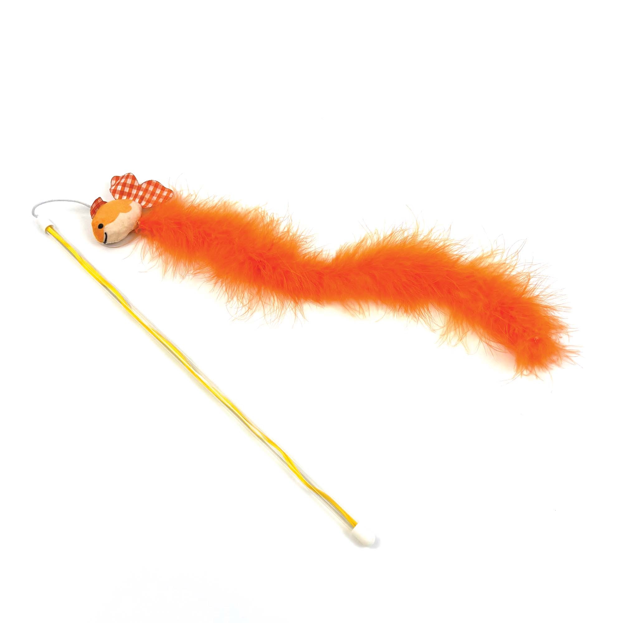Happy Pet Tabby Patch Extra Long Goldfish Cat Teaser Toy