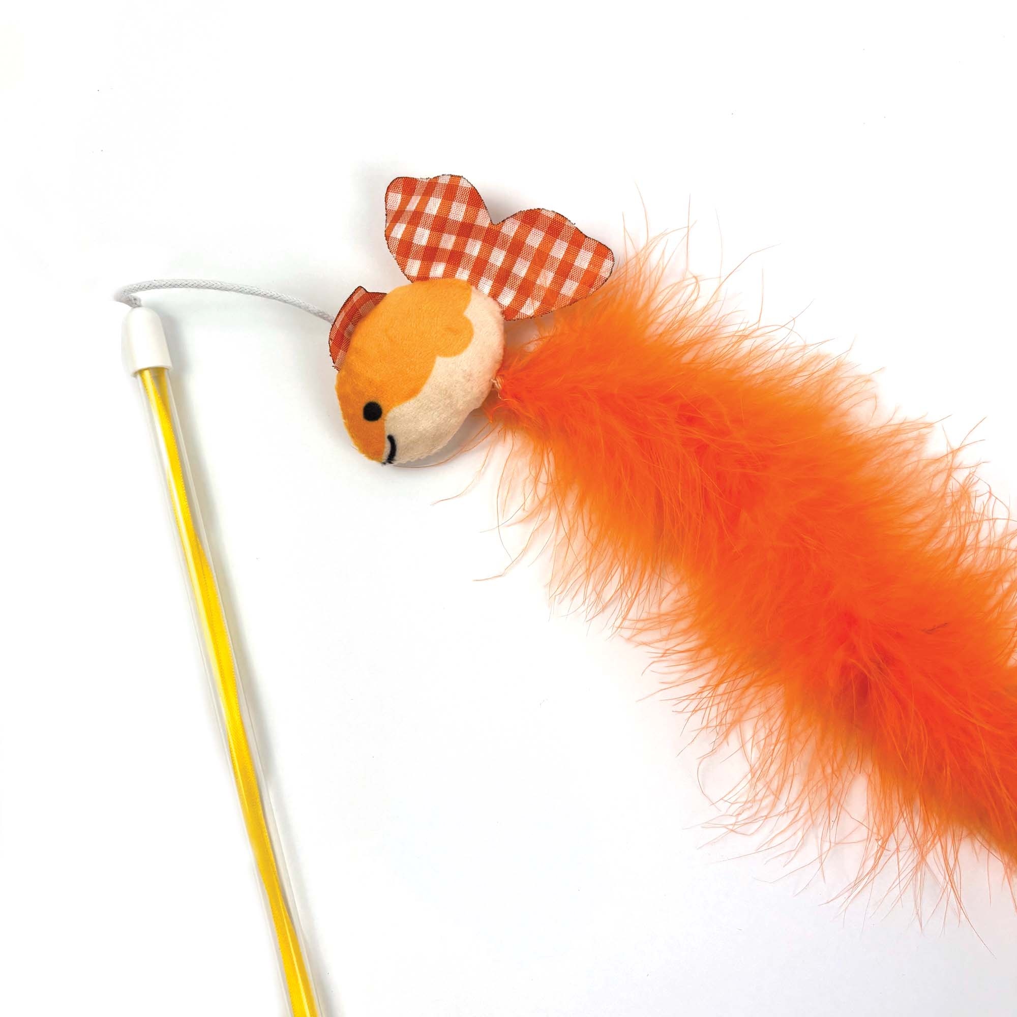 Happy Pet Tabby Patch Extra Long Goldfish Cat Teaser Toy