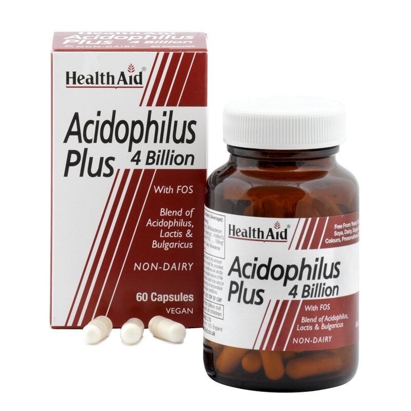 HealthAid Acidophilus Plus (4 Billion) Probiotic Capsules