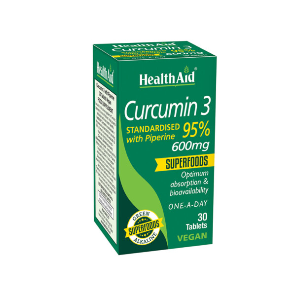 HealthAid Curcumin 3 600mg Tablets