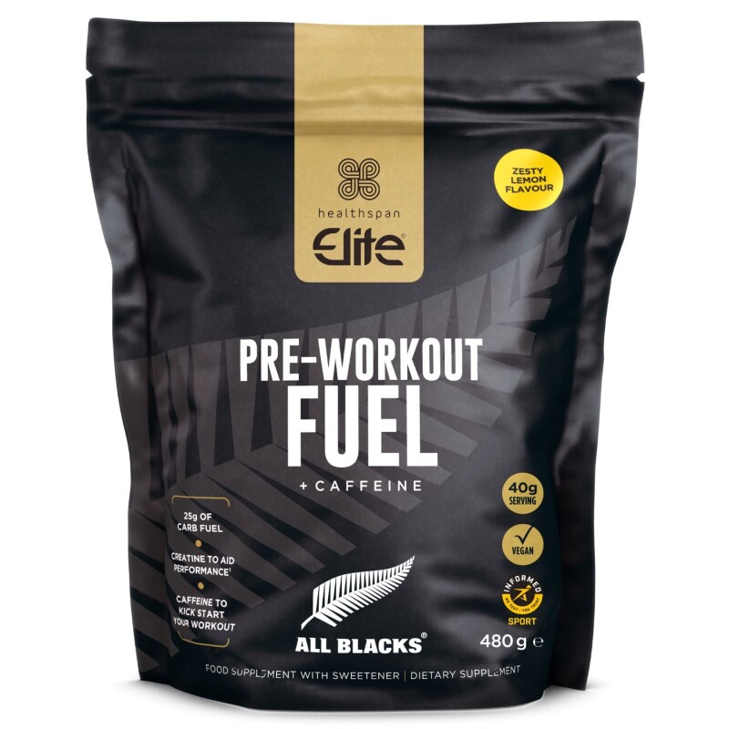 Healthspan All Blacks Pre Workout Fuel Lemon (with caffeine) EXPIRY JUNE 2024