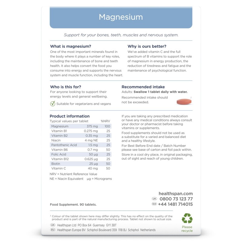 Healthspan Magnesium 375mg