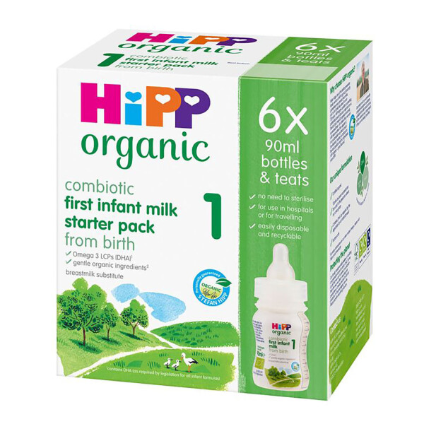 HiPP Organic 1 First Infant Baby Milk Ready To Feed Starter Pack From Birth