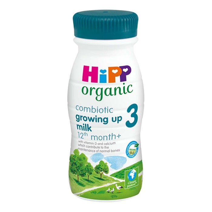 HiPP Organic 3 Growing Up Baby Milk Ready To Feed Bottle From 1 Year+