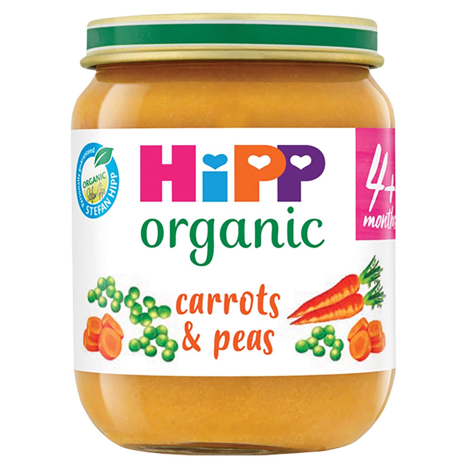 HiPP Organic Carrots & Peas Jar 4+ Months