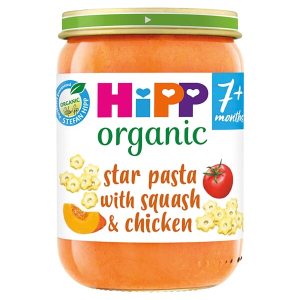 HiPP Organic Star Pasta with Squash & Chicken Jar 7+ Months 