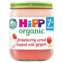 HiPP Organic Strawberry Cereal Topped with Yogurt  Jar 7+ Months 