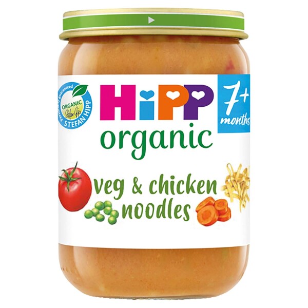 HiPP Organic Veg & Chicken Noodles Jar 7+ Months EXPIRY DECEMBER 23